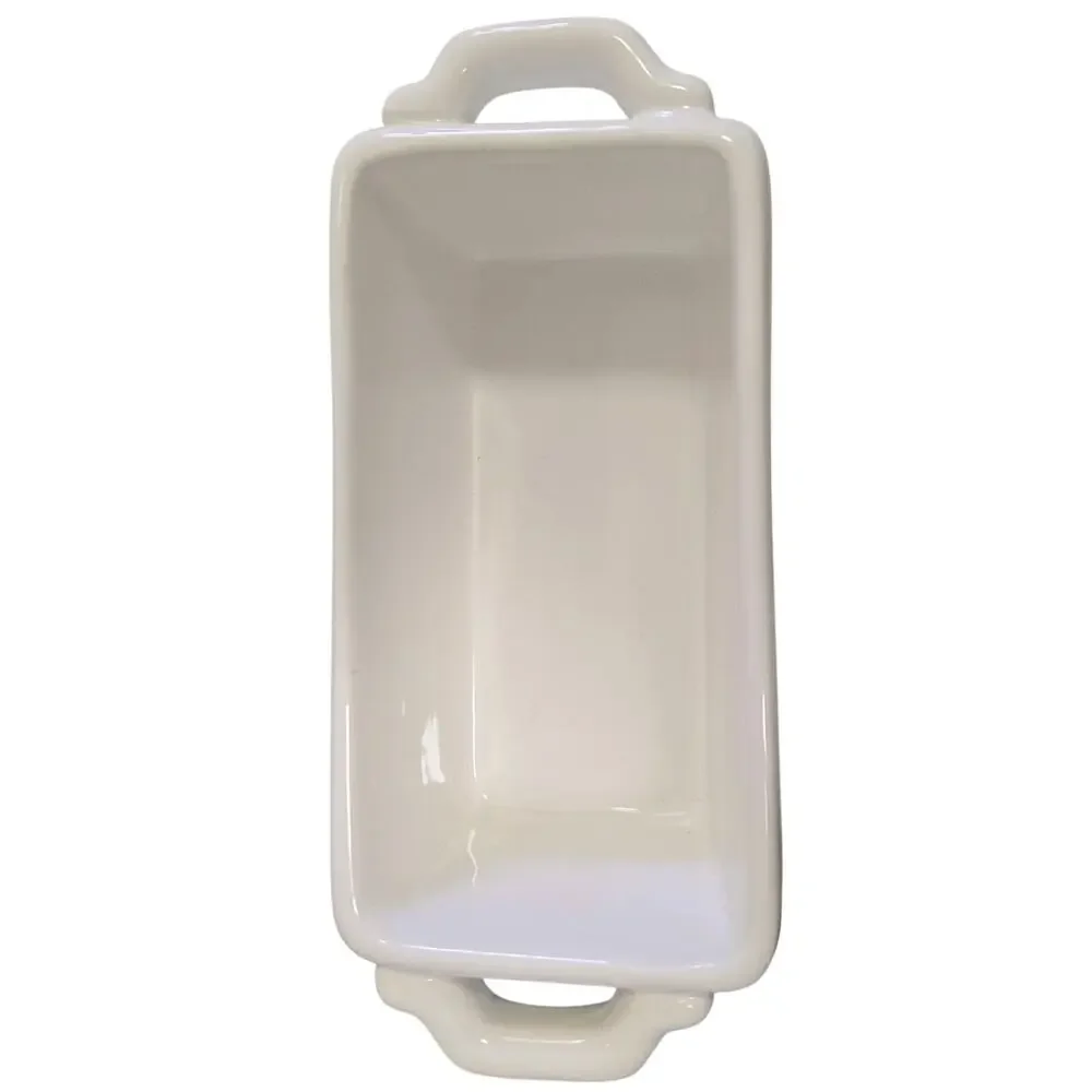Mud Pie Cutest Little White Mini Loaf Pan 5x3x2.25 “Homemade” Serving Knife